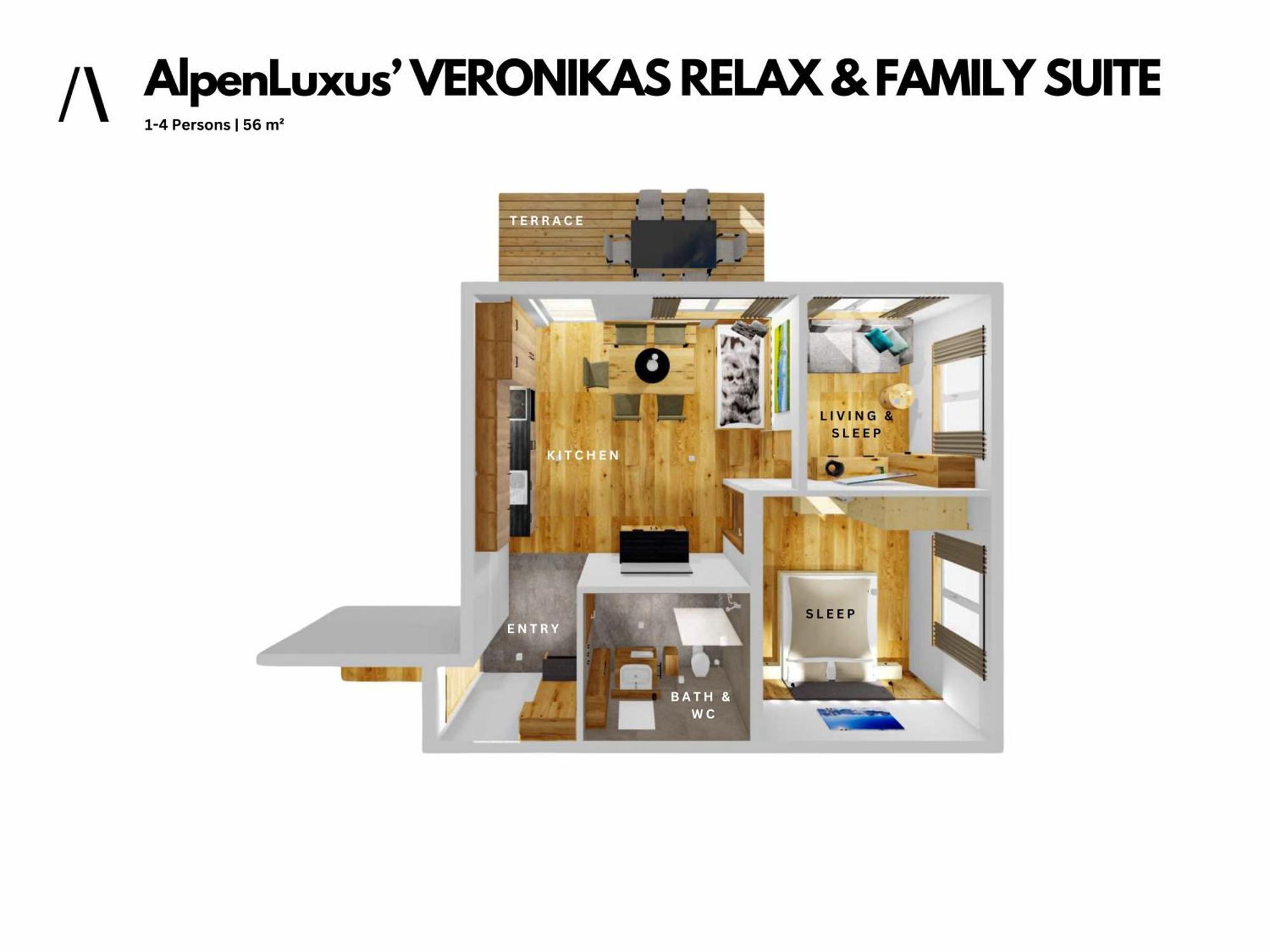 Veronikas Relax & Family Suite - Sun Terrace And Car Park By Alpenluxus Appartements Fügen Kültér fotó